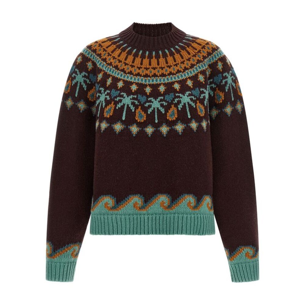Alanui Brown Virgin Wool Women's Cardigan